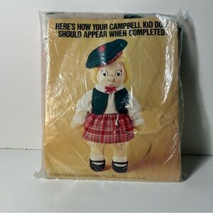Campbell Soup Kid Girl Doll Kit Sealed Campbell's Needlework Kit Vintage 1980